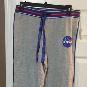 NWT! Ladies “NASA” gray joggers size XL